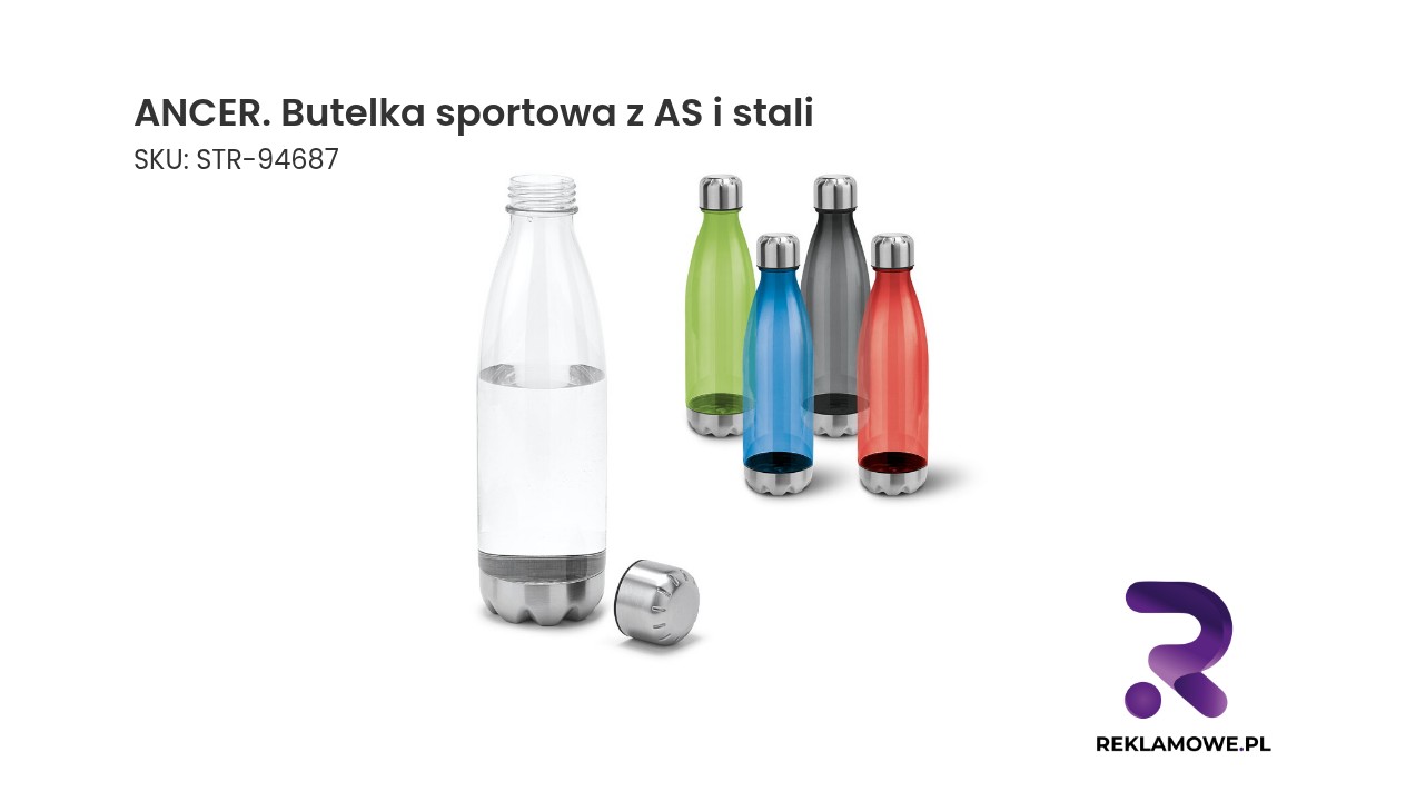 ANCER butelka sportowa z AS i stali