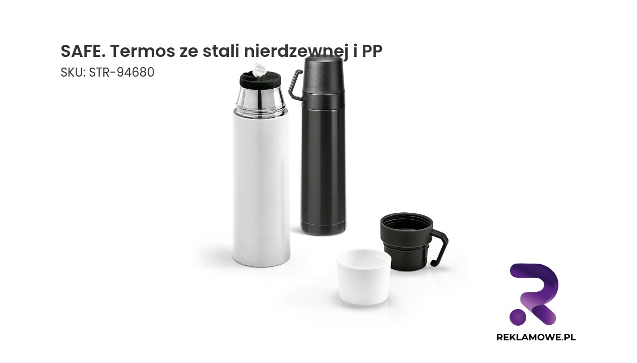 SAFE termos ze stali nierdzewnej i PP